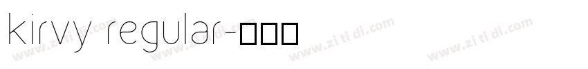 kirvy regular字体转换